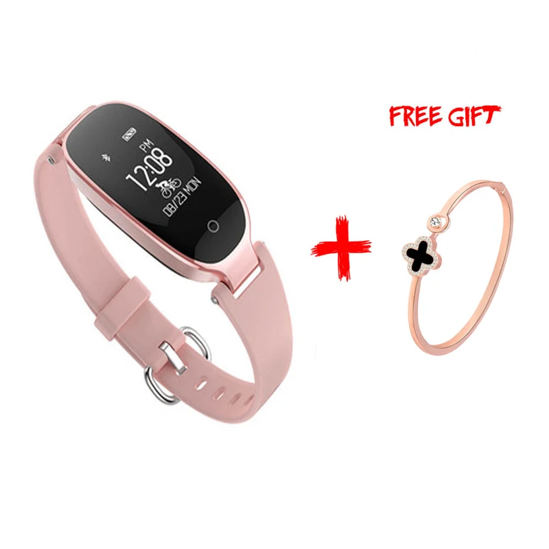 

Lady Smart Wristband Health Monitor Smart Watches Women Pedometer Smart Band IP68 Water Proof Bracelet Fitness Tracker Girls S3