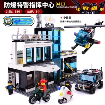 

GUDI The SWAT Raid Terrorists Dens Police Command Center Educational Building Blocks Best Toys for kids 9413 model 556pcs Bricks