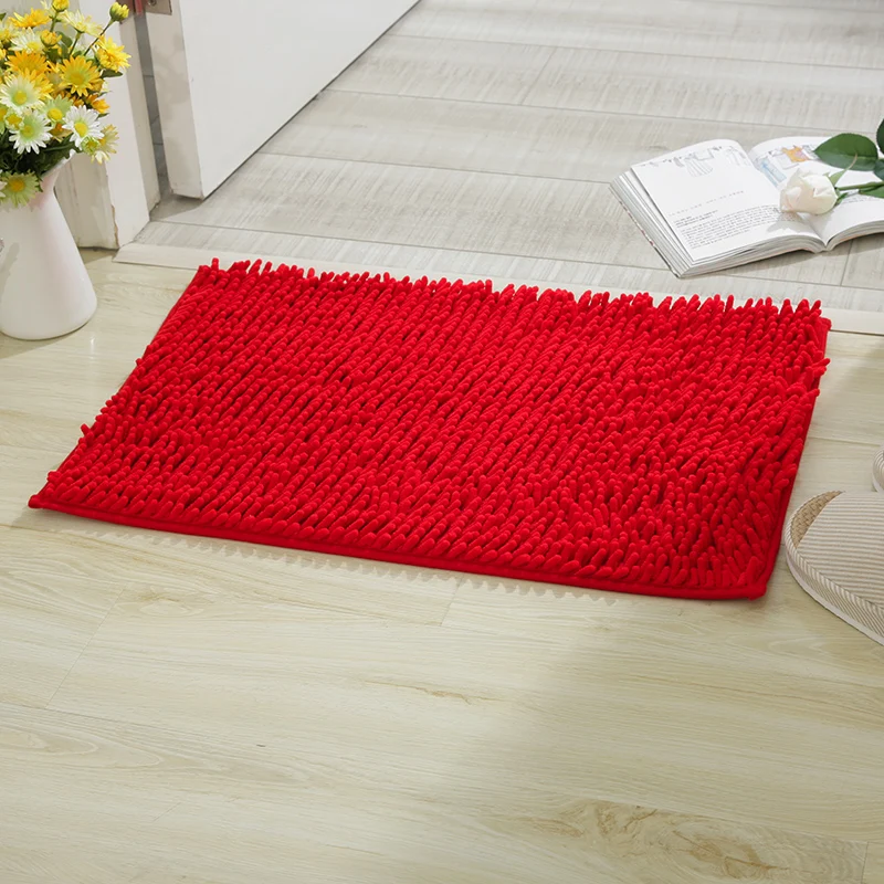 40x60cm/50x80cm Kitchen Floor Mat Chenille Carpet Rugs Absorption Kitchen Mat Red Doormat 40x60cm/50x80cm Kitchen Floor Mat Chenille Carpet Rugs Absorption Kitchen Mat Red Doormat