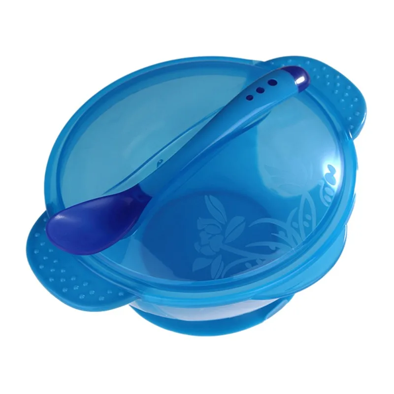 Детские Соска для кормления с крышкой и ложкой защита от проливов Stayput анти-ошпарить Дети Изолированные чаши душ подарочный набор