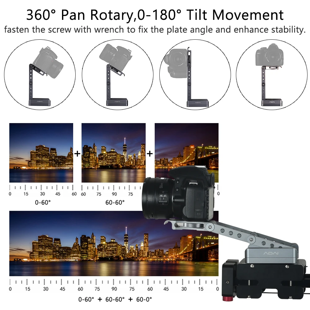 ADAI z-образная Гибкая наклонная головка штатива складной Z наклонная головка 360 Поворотная быстросъемная пластина для Nikon Canon sony Pentax DSLR камеры