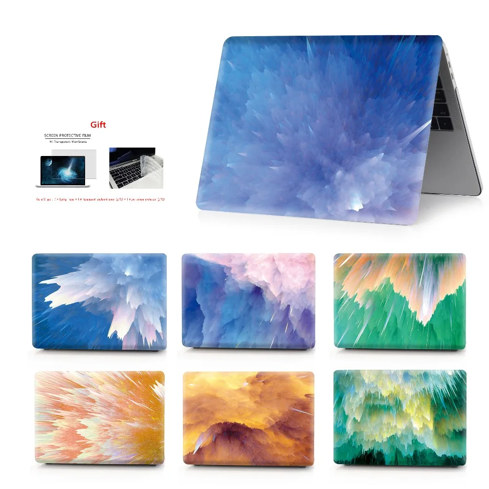

New Color painting notebook case for Macbook Air 11 13 Pro Retina 12 13 15 inch Colors Touch Bar for New Pro 13 15 or New Air 13