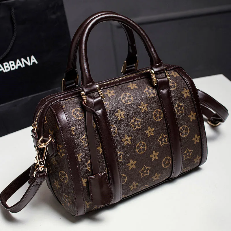 

XIANGFEIER Women Pu Leather Crossbody Bags Designer Handbags Ladies Single Shoulder Bags Top quality 4 color Printing Tote Bags