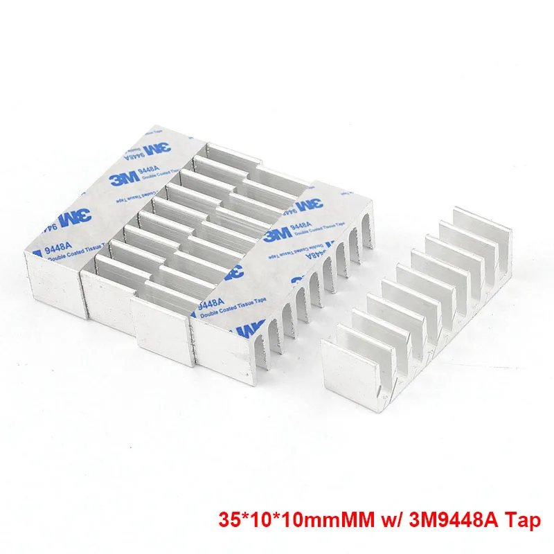 En-Labs 10 шт. Алюминий теплоотвод 14*14*10 мм электронный чип-Радиатор w/3m бренд 9448A Термальность двусторонняя клейкая лента - Цвет лезвия: 35x10x10mm