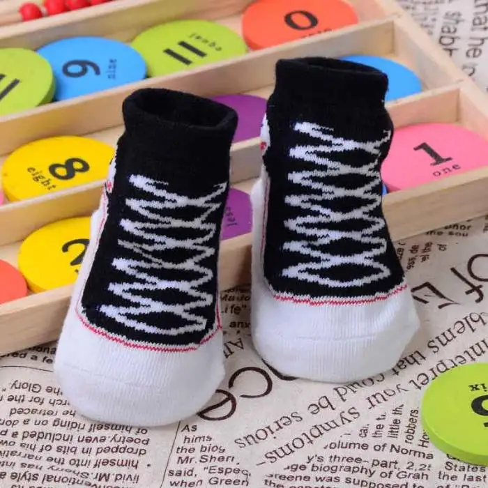 2018 Новый 1 пара новорожденная девочка для малышей подарок 3D реалистичные обувь Шарм нескользящие носки большой