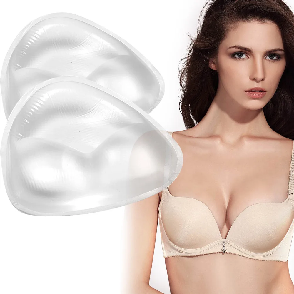 

1 Pair Soft Big Full Cup Silicone Inserts Clear Breast Enhancers For Bras Swimsuits and Bikini Bra Inserts A to C Cup A04