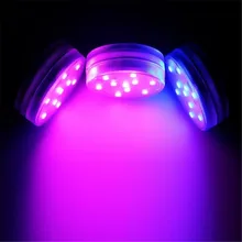 10 шт./лот RGB LED кальян свет базы цветной ваза танк стакан воды, трубы огни с дистанционным управлением