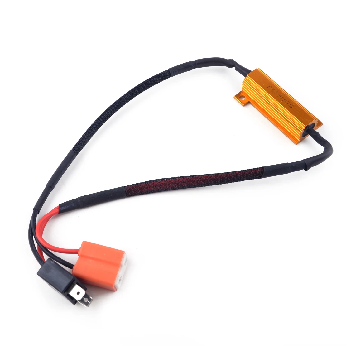 beler 2pcs 12V 2 Pin Error Free 50W H7 Headlight Canbus Load Resistor Decoder Warning Canceller