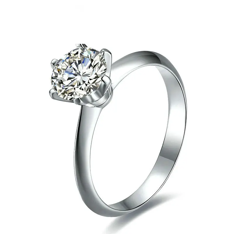 18K Gold GIA Diamond Ring for Women 6-Claw Solitaire 0.50ct Natural GIA Diamond Handmade Jewelry Wedding Band Engagement Ring