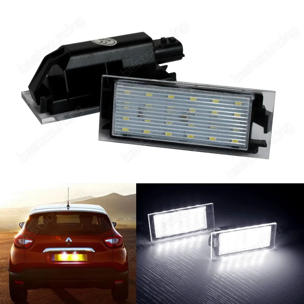 Renault LED Licence Number Plate Light White 06+ Clio Laguna Megane