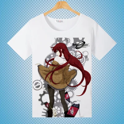 Новинка футболка Steins Gate 0 косплей аниме костюм Топы унисекс|Футболки| |