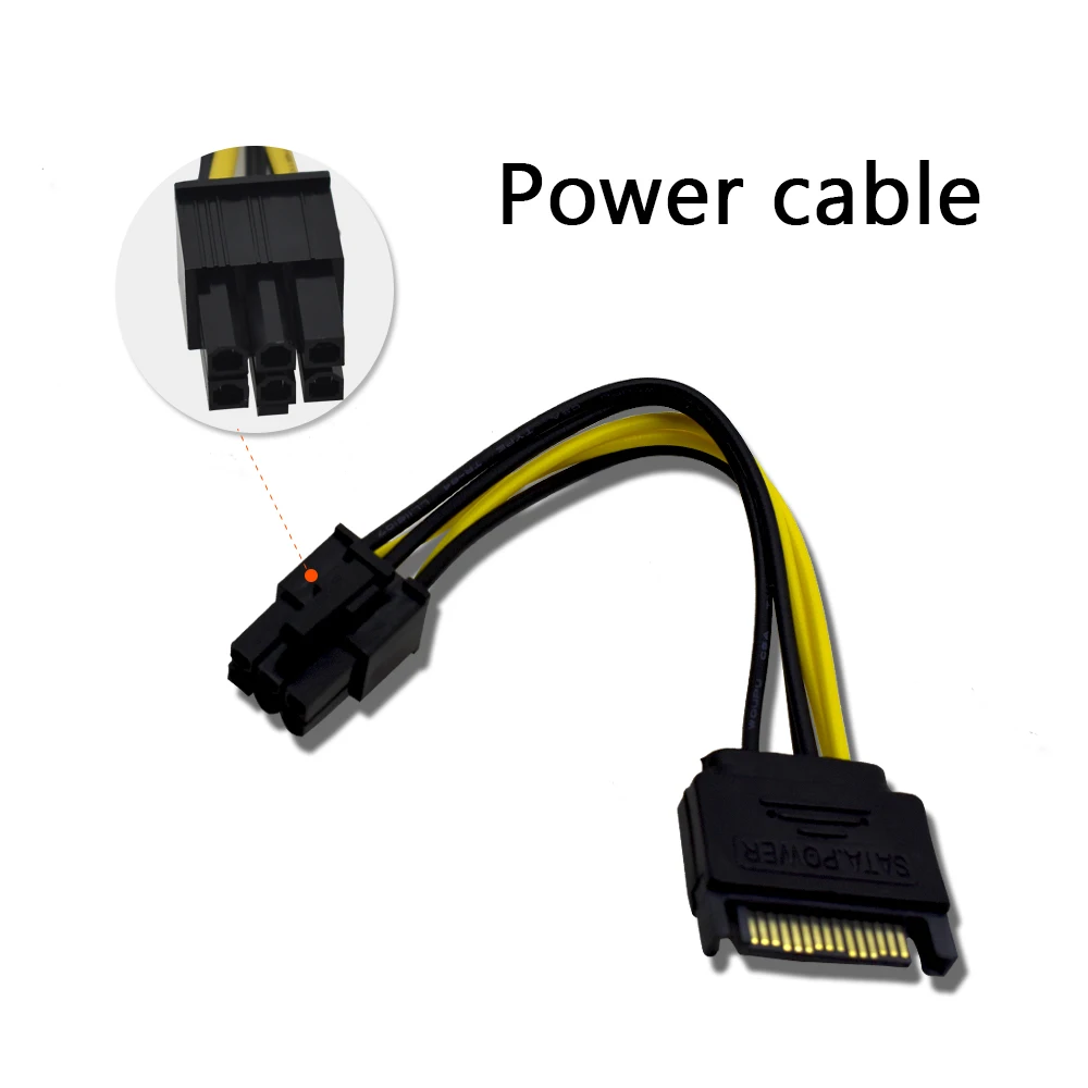 TISHRIC 100 шт. VER006C синий PCI E расширитель 1x к 16x Express Riser Card USB 3 0 кабель SATA 6Pin питание для