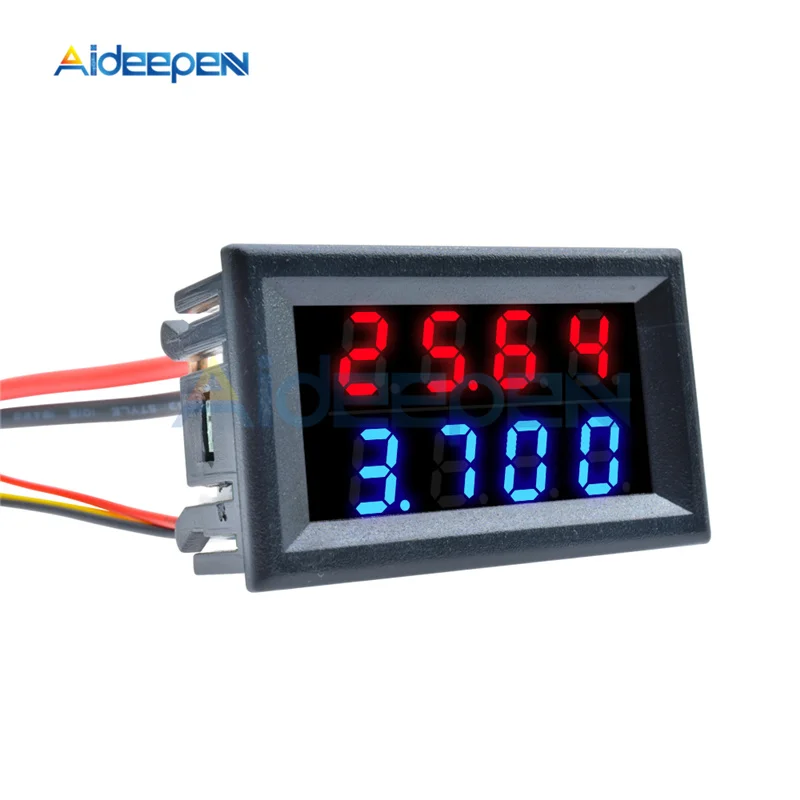 3 fils Tension Mini voltmètre testeur 2,5-100V LED 3 digits 0,28'' Bleu 