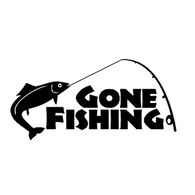 Download 13.5cm*6.8cm Gone Fishing Fish Car Styling Car Sticker ...