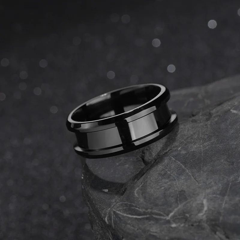 ELSEMODE, титановая сталь, черное, синее, Золотое кольцо для мужчин и женщин, обручальные кольца, модные кольца, ювелирные изделия