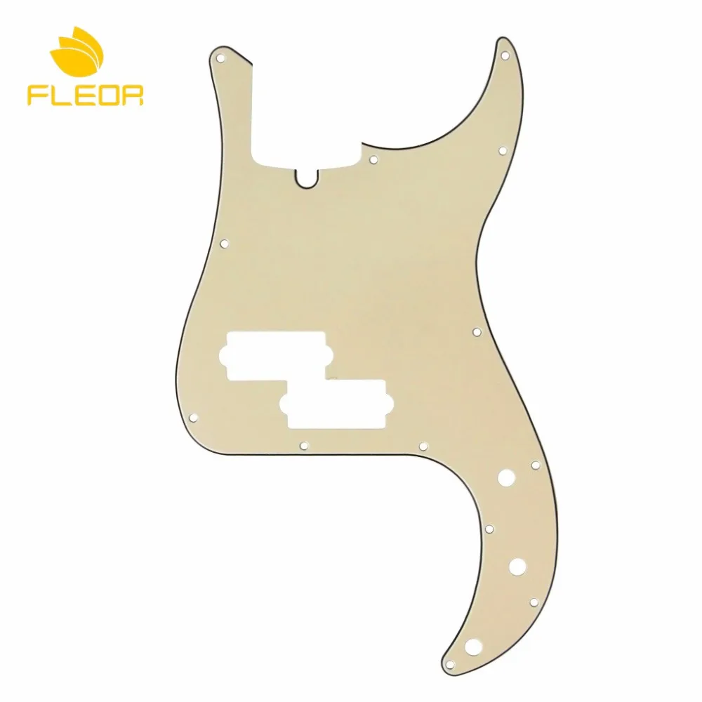 

NEW 3Ply Cream Scratch Plate Guitar Bass Pickguard 13 Holes with Pickguard Screws for FD PB Bass 4 String