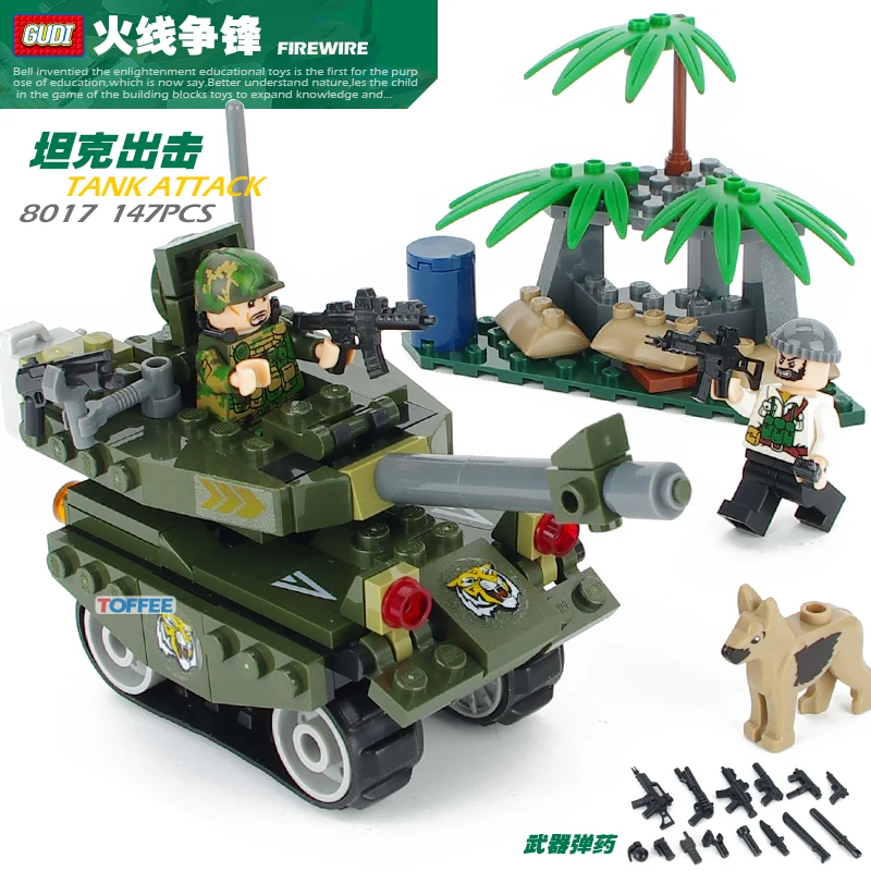  educational assembled military war weapon vehicle tank Missile compatible LegoED building blocks br