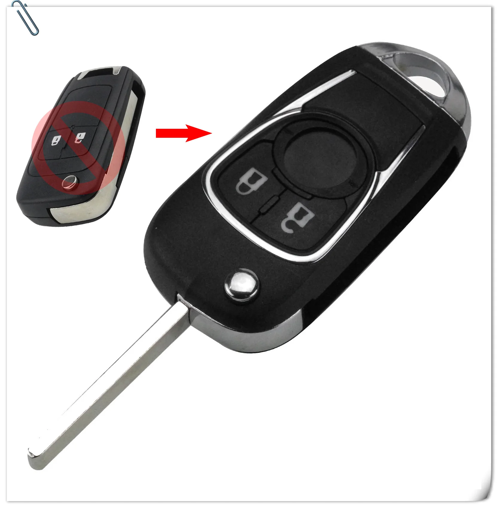 Keyforkess shell chiave a distanza per auto per Opel Vauxhall Astra J Corsa E Insignia Zafira C per Chevrolet Aveo Cruze Buick HU100 portachiavi - HTB174 fjRjTBKNjSZFDq6zVgVXao