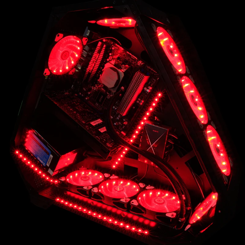 Alseye-controlador de Ventilador com Bluetooth Ventilador de Refrigeração do pc Controle de Velocidade e Rgb Aplicativo de Telefone Inteligente 14 Canais Sistema de Refrigeração - Imagem 2