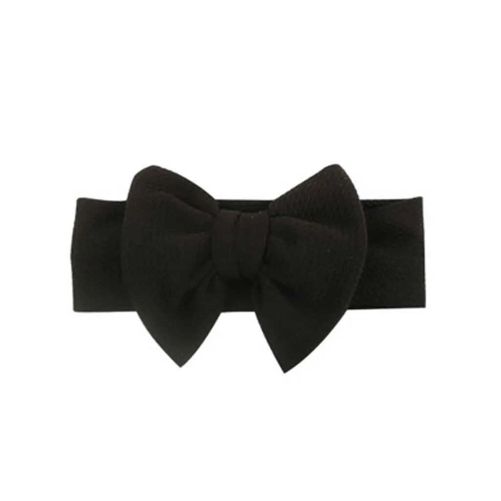 

Girls Baby Toddler Turban Solid Headband Hair Band Bow Accessories Headwear Black Red Blue Yellow Gray