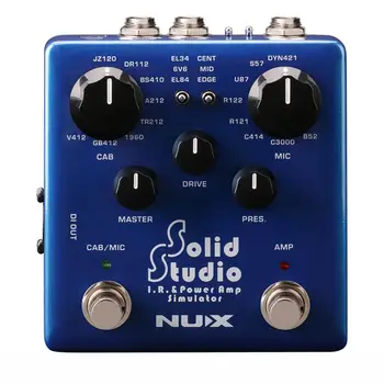 

NUX Solid Studio Electric Guitar Effects Pedal IR Loader Built-in Cabinet Microphones Power Amp Controls Simulator Accessories