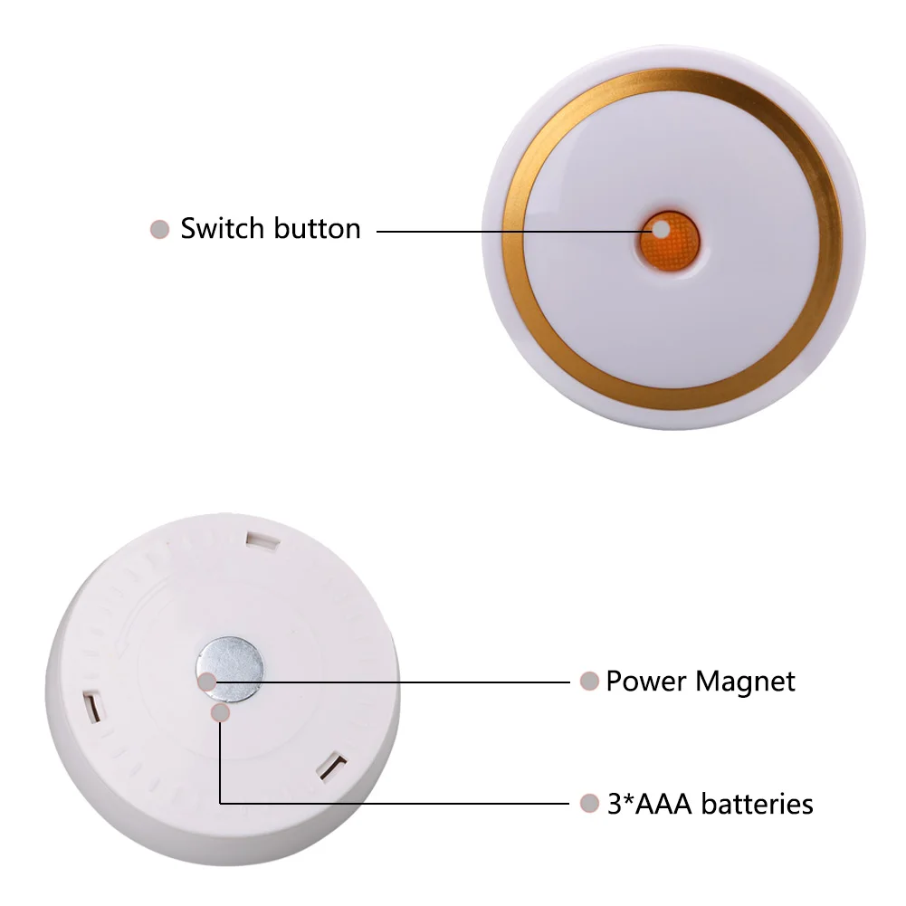 Coquimbo Магнит переключатель светодиодный ночной Светильник Батарея работает ночники 2 режима(красный/белый светильник ing настенная Ночная лампа