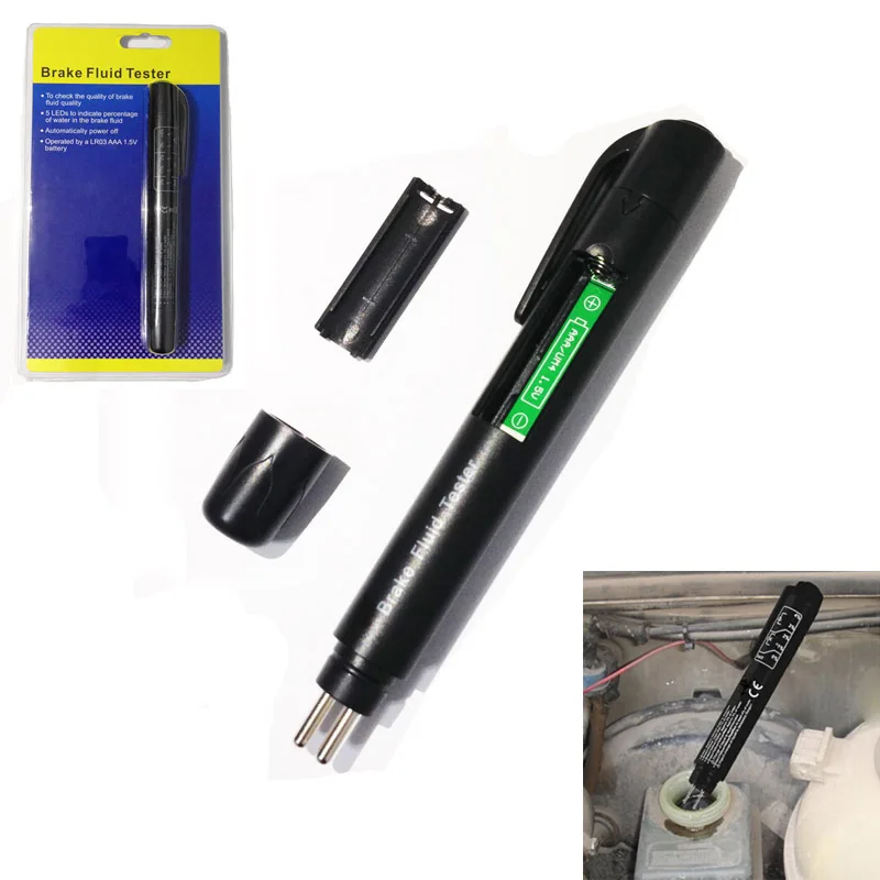 

Brake Fluid Tester 5 LED Car Vehicle Auto Automotive Testing Tool for Car Fluid Tester vehicle Tools