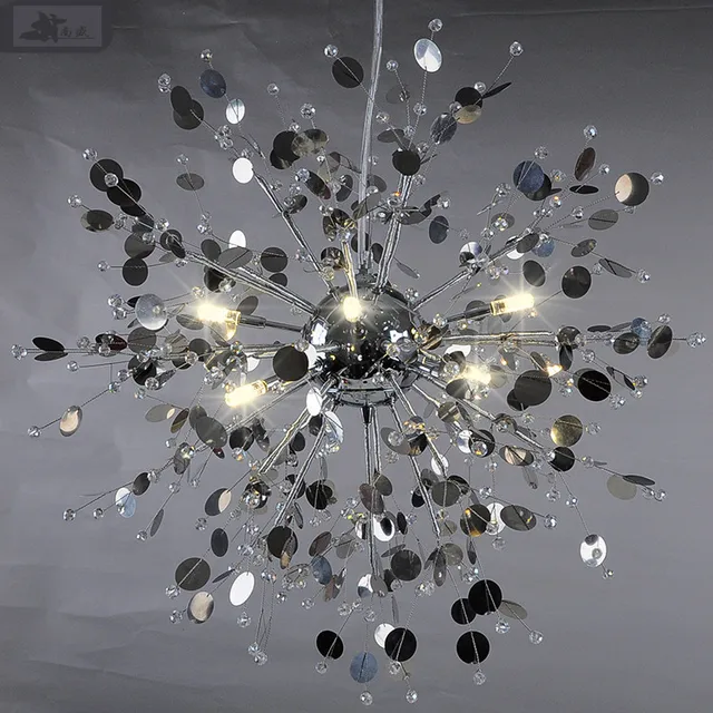 Online Nordic Creative Fashion Crystal Stainless Steel Nordic Creative Fashion Crystal Stainless Steel Fireworks Planet Led G 4 Pendant Light For Living Room Bedroom Bar Deco 1913