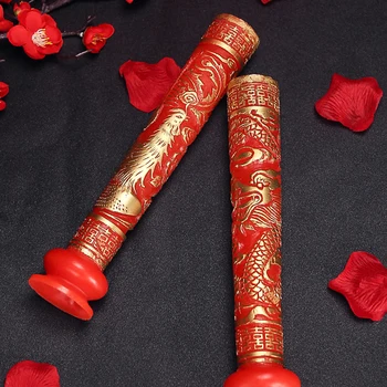 

Wedding Candle Set Wax Red Candel Stick Home Decoration Gold Proposal Velas Aromaticas Decorativas Blugi Chinese Traditions 6A35