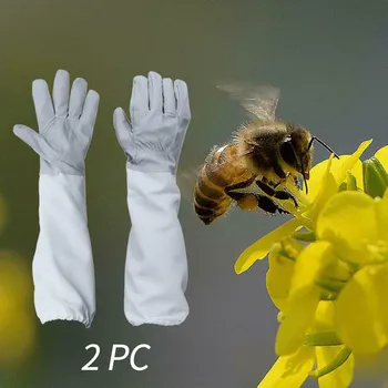 

Beekeeping Gloves Goatskin Bee Keeping with Vented Beekeeper Long Sleeves