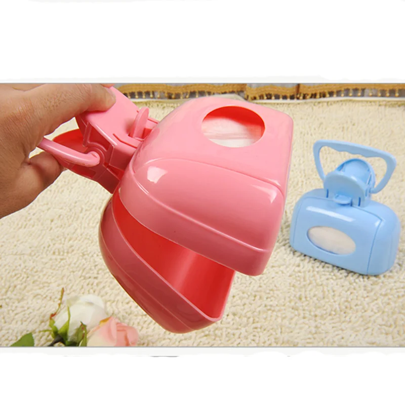 Outdoor Short Handle Dog Scooper with Tissue Storage Pet Dog Cat Feces Level Shovel Pets Cleaning Tools Dog Accessories For Home2
