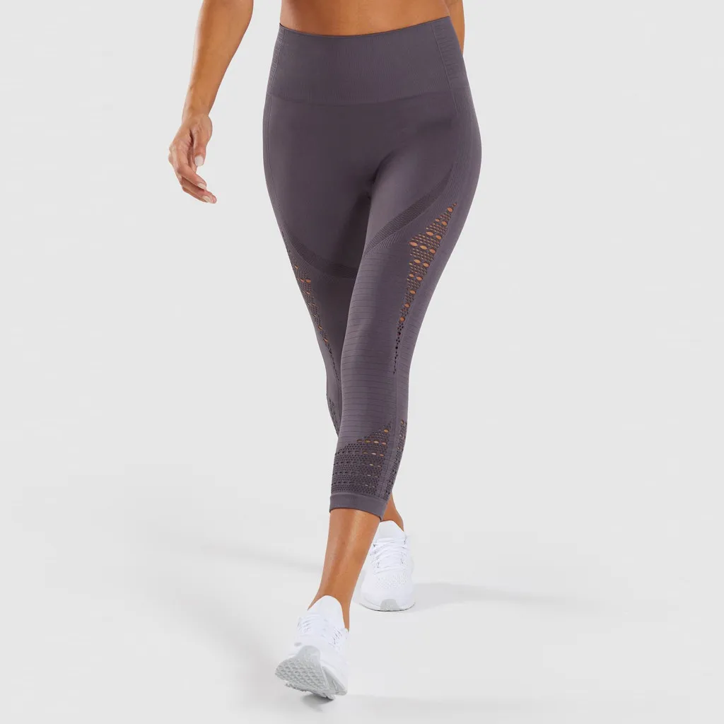 Женские брюки для йоги с высокой талией, с дырочками, на бедрах, для досуга, бега, семь минут, брюки для йоги lulu, спортивная одежда для женщин, для спортзала, gymshark#20
