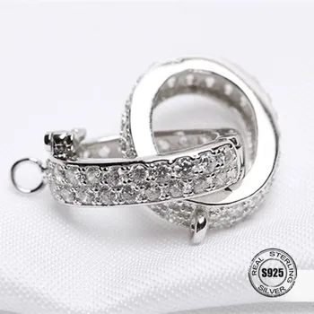 

925 Silver/Clasps & Hooks/Connectors Jewelry Findings DIY Connectors/Cubic Zirconia/Necklace Bracelet Jewelry Making