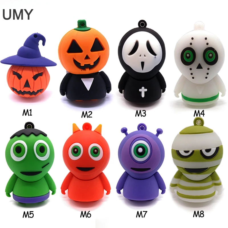 

Pendrive cartoon Mummy usb flash drive 4GB 8GB 16GB 32GB 64GB Devil memory stick Halloween gifts Monster usb stick pen drive