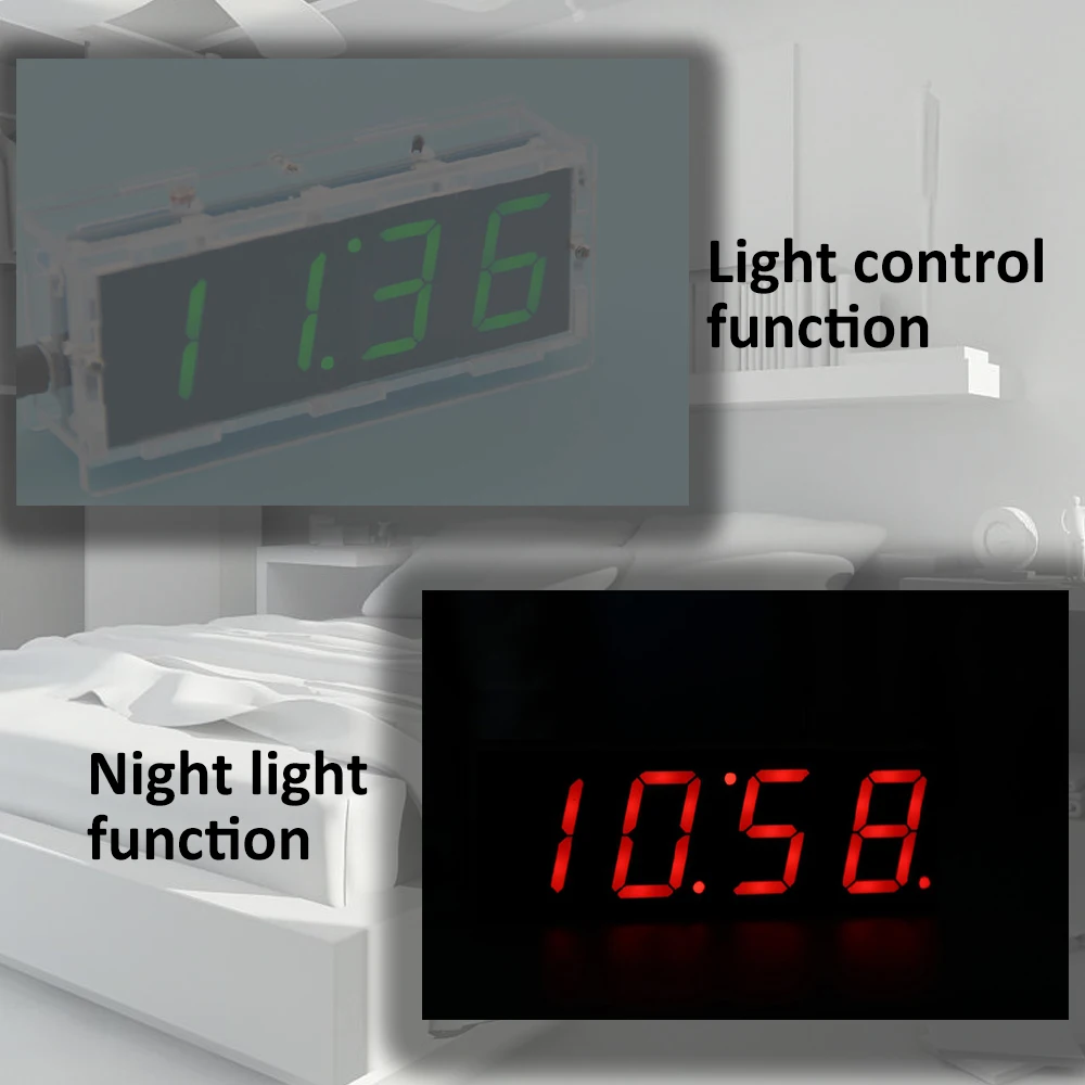 СВЕТОДИОДНЫЙ цифровой дисплей с таймером, электронный Набор для изготовления часов, 51 одночип, аксессуары для изготовления, программист