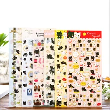 Kawaii Happy Cat серии канцелярские наклейки/позолоченный стиль DIY deco Наклейки/офисные школьные принадлежности WJ0068