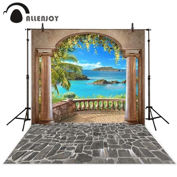 

Allenjoy scenery photography background balcony island sea stone photographer Arch aesthetic scenery Photo Backdrop photographer