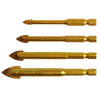 

Ceramic Tile Glass Drill Bits 1/4" Hex Shank Kit for Chucks Bit Holder