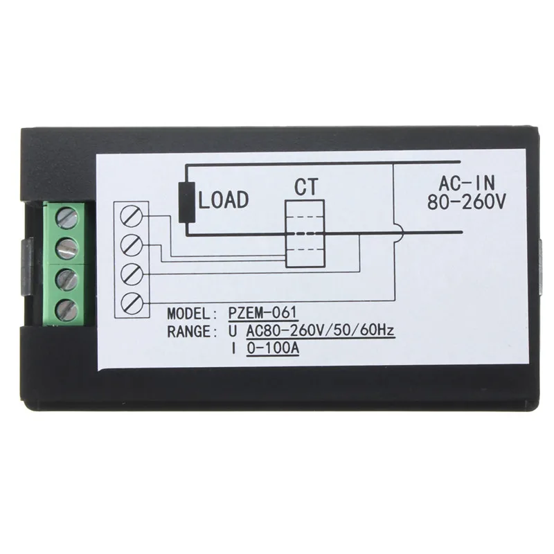 Измерители напряжения переменного тока 100A/80~ 260 в цифровой светодиодный измеритель мощности, измеритель мощности, вольтметр, амперметр, измеритель напряжения и тока