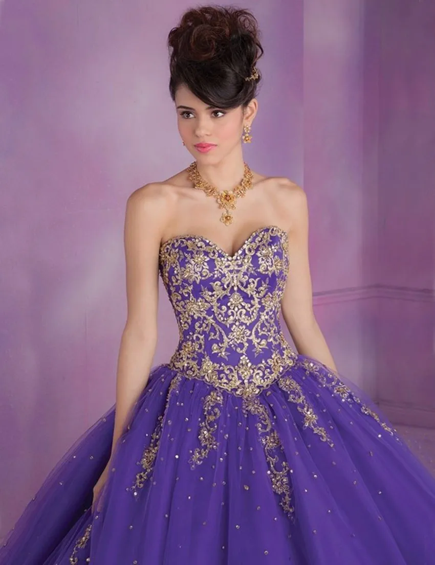 Purple Cinderella Prom Dresses