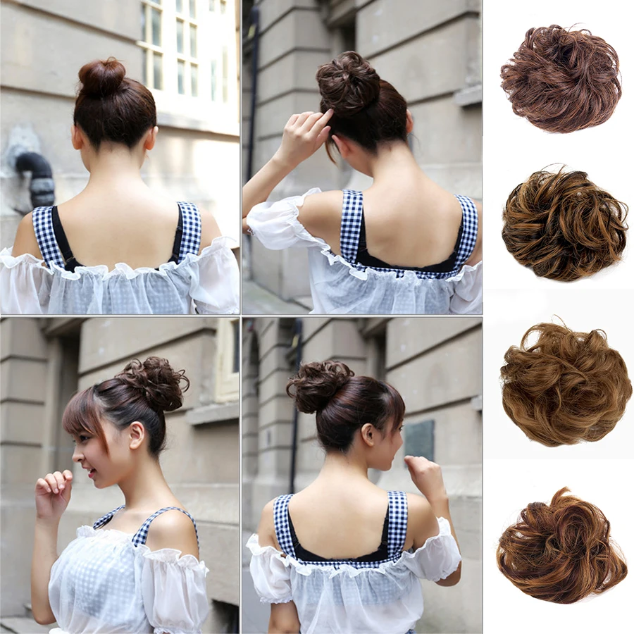 1pcs 2pcs Pack Ladies Popular Ponytaile Hair Bun Women Synthetic