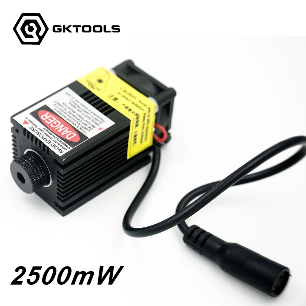 

2500mW 12V High - power Laser Modules, 445nm Blue Light, Can adjust focus, Used for DIY Laser Engraving Machine