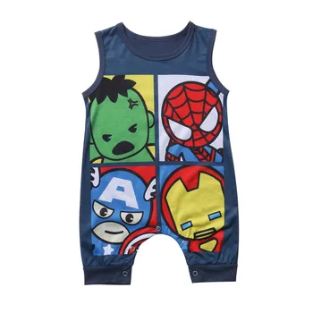 

2017 Summer cartoon Baby Girl Clothes Kid Jumpsuit Baby Boy Body Suit Clothing Sleeveless Romper 0-24 months