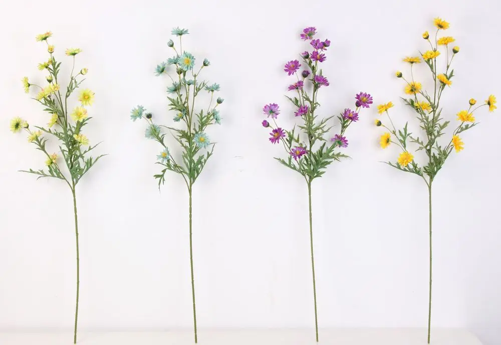 White Pink Purple DIY Silk Daisy Artificial Flower High Quality Fake Wisteria Chrysanthemum Flowers for Wedding Table Decor White Pink Purple DIY Silk Daisy Artificial Flower High Quality Fake Wisteria Chrysanthemum Flowers for Wedding Table Decor