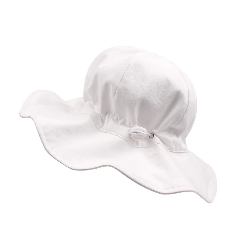 2019 Cotton Baby Bucket Hat For Girls Wide Brim Kids Sun Cap Adjustable 1-4Years Baby Boys Hat Spring Summer Baby Girls Clothing (51)