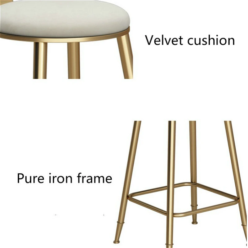 Nordic Style Iron Art Bar Chair Creative Multi-function Commercial High Stool with Backrest and Footrest Safe Coffee Shop Chair Nordic Style Iron Art Bar Chair Creative Multi-function Commercial High Stool with Backrest and Footrest Safe Coffee Shop Chair