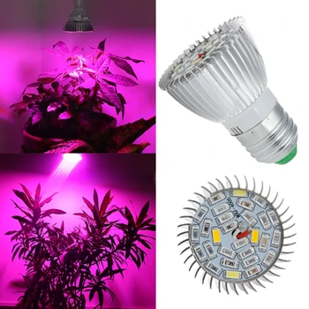 

28W E27 Led Grow Light 100-240V Growing Lamp Graden Plant Hydroponic Light Bulb L15