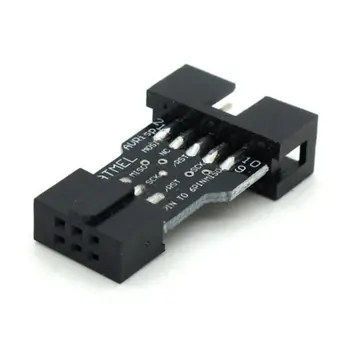 

10 Pin to 6 Pin Adapter Board M/F for AVRISP USBASP STK500 Black