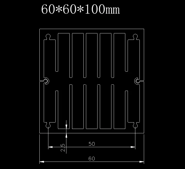 Радиатор из алюминиевого сплава для процессора 60*60*100/93*93*100 мм электронные компоненты алюминиевый радиатор алюминиевый теплоотвод модуль