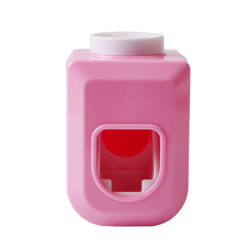 Basupply 1 шт. соковыжималка для зубной пасты Hands Free Автоматический Дозатор для зубной пасты выдавливание настенное крепление аксессуары для ванной комнаты кухня - Цвет: Pink